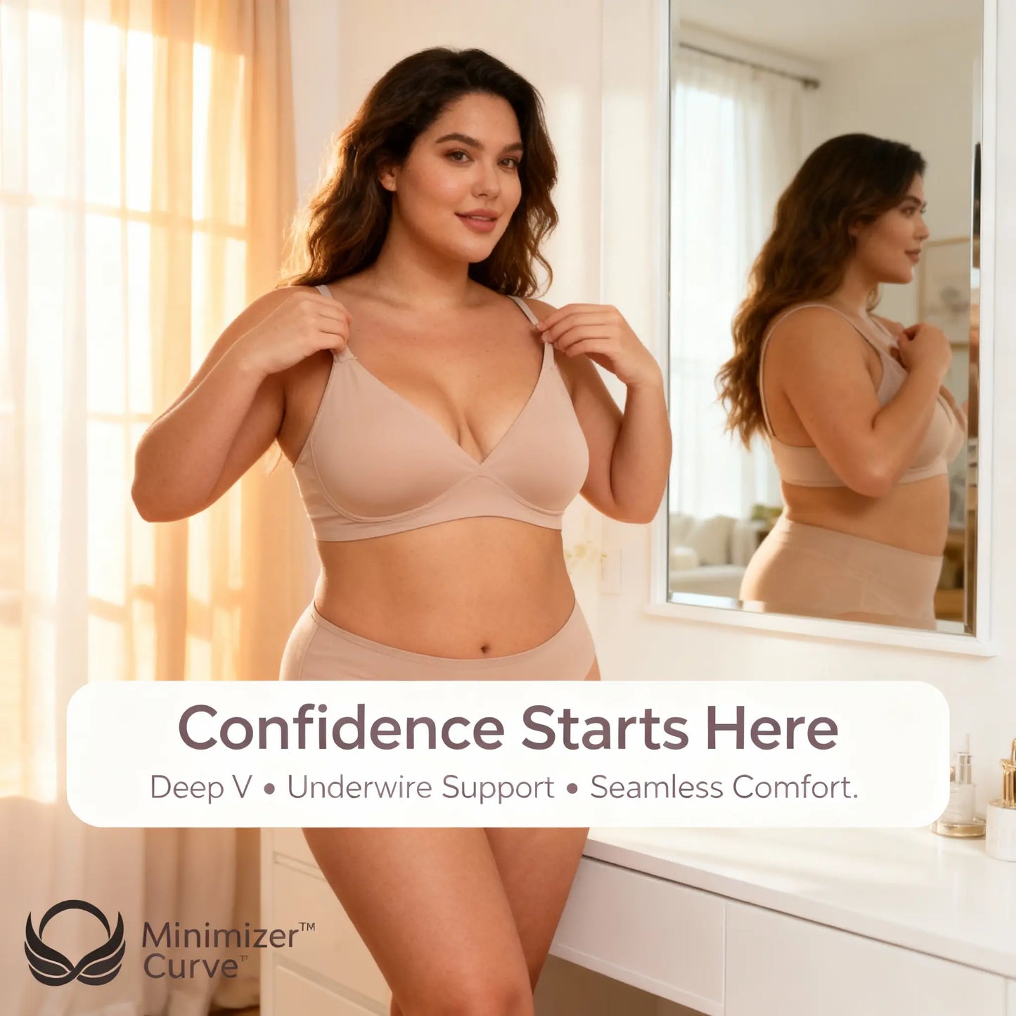 Minimizer Curve™ – The Deep V Sculpting Bra